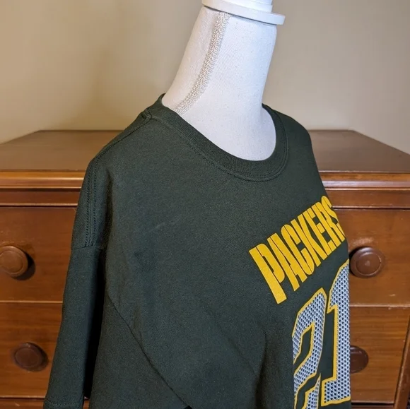 #21 GREEN BAY PACKER HA HA Clinton - Dix tshirt💚💛 Size L - Picture 3 of 10